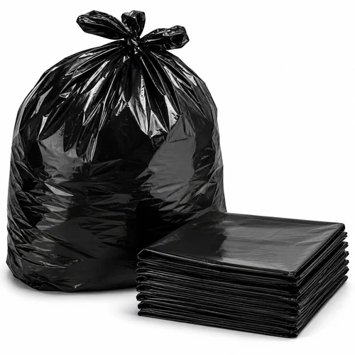 Black LDPE garbage bag