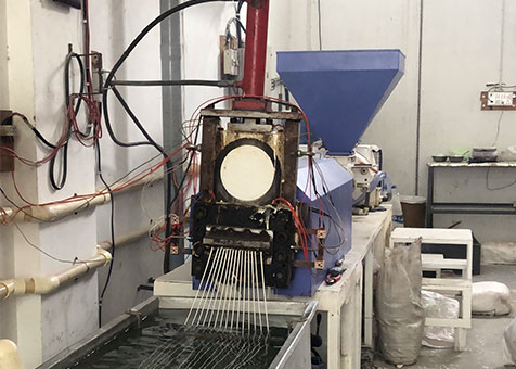 Granules processing line